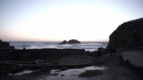 dusk at the land's end in san francisco