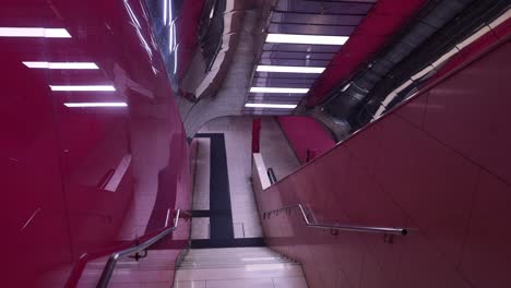 vibrant pink walls and sleek architectural design
