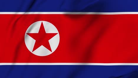 corea del norte 4k agitando la bandera
