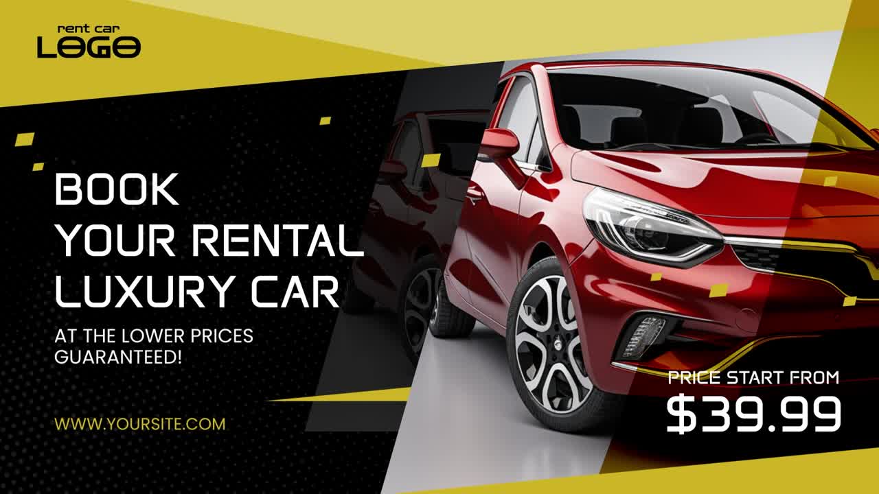 Car Rental Advertisement | Premium Stock Video Footage