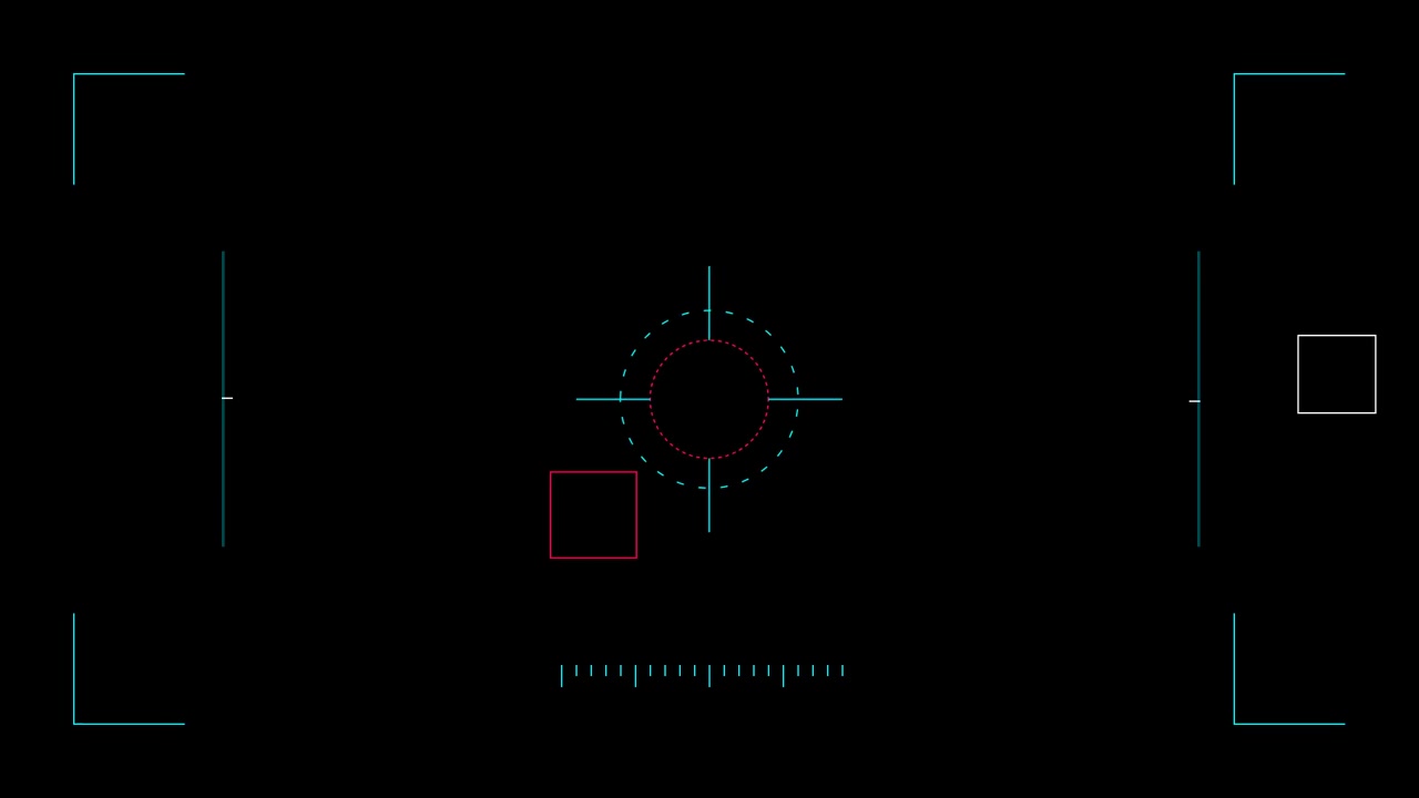 Digital Camera Viewfinder Interface Overlay with Autofocus Rectangles