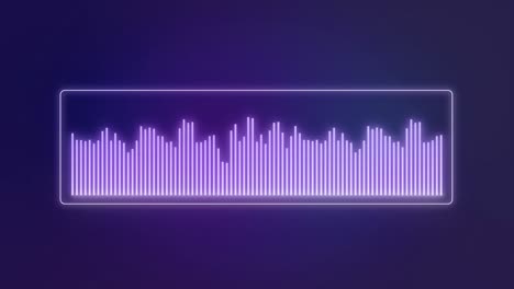 ecualizador de forma de onda de audio en animación de bucle de fondo oscuro. niveles de música o sonido. fondo de pared en vivo de movimiento abstracto. gráfico de barras de espectro de gradiente. imágenes de stock 4k en bucle brillante y pulsante