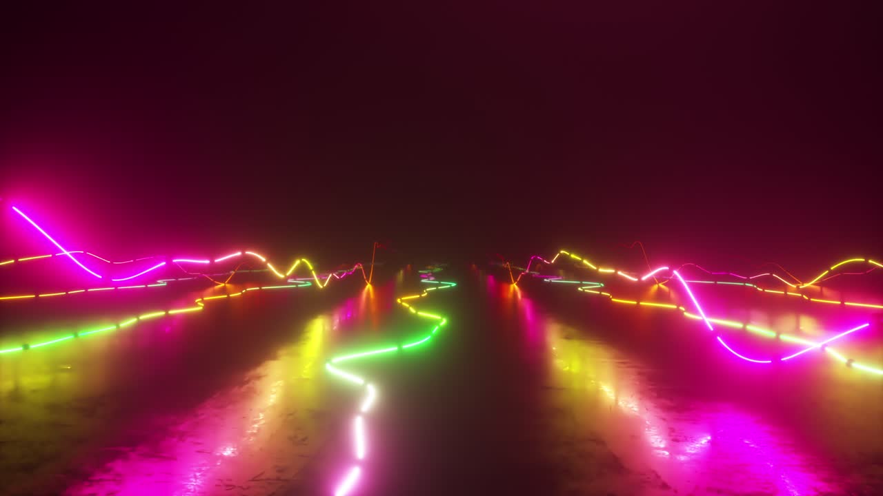 Tunnel luminoso al neon
