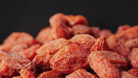 close-up of dried goji berries