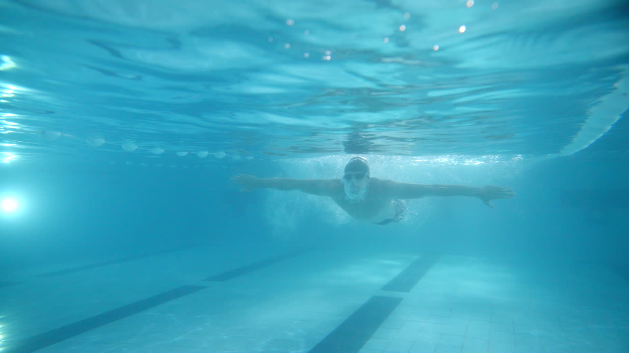 Underwater Swimming in a Pool