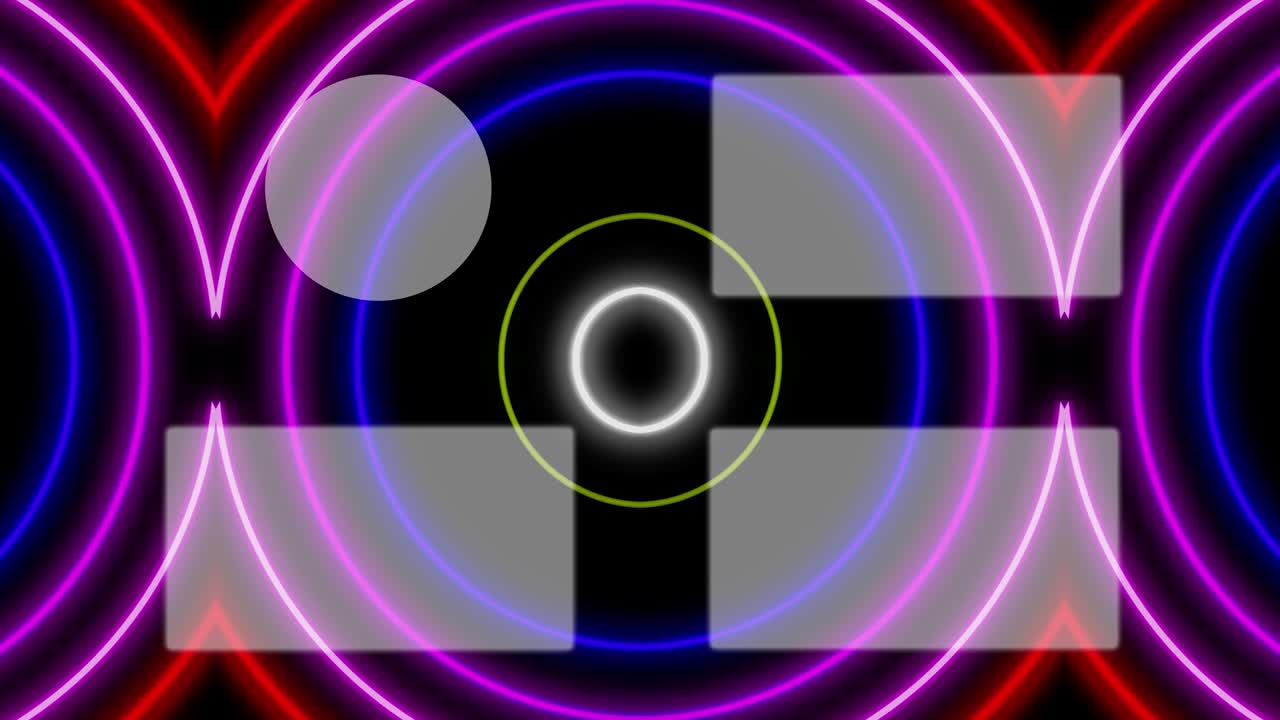 patrón de signo de neón tarjeta de finalización pantalla de finalización gráficos de movimiento