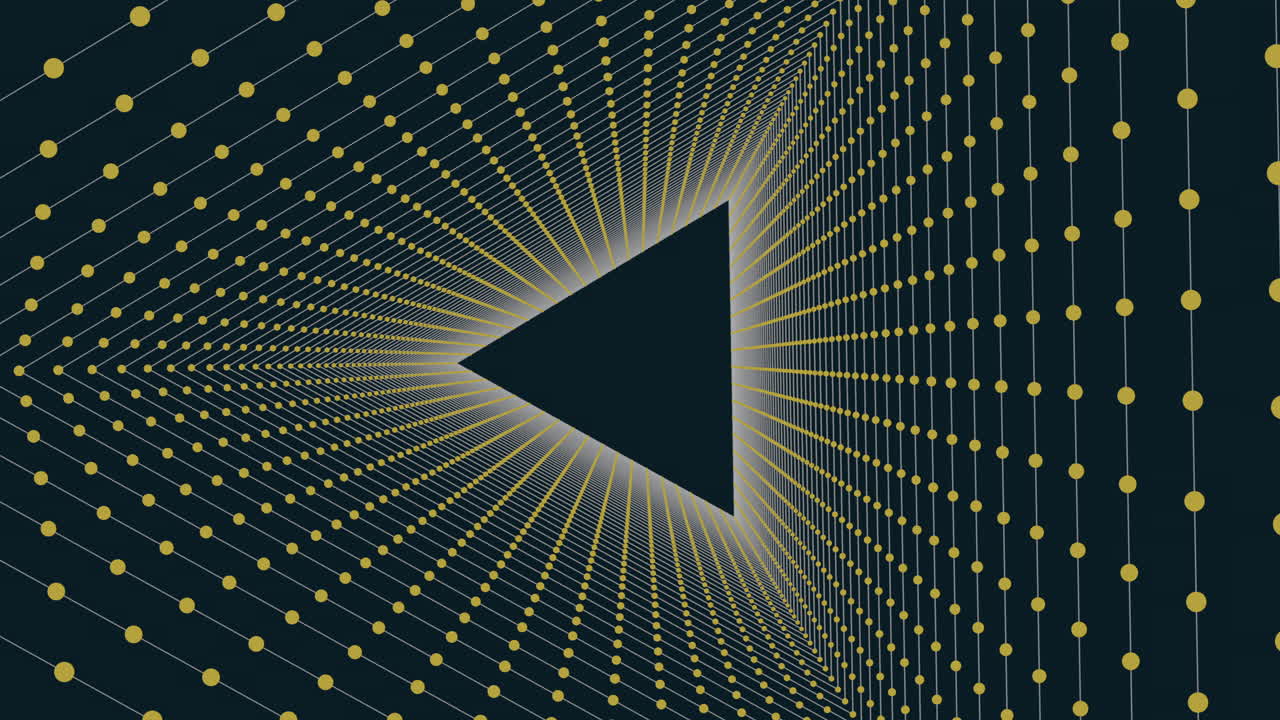 un triángulo dorado radiante sobre un fondo negro una forma cautivadora iluminada