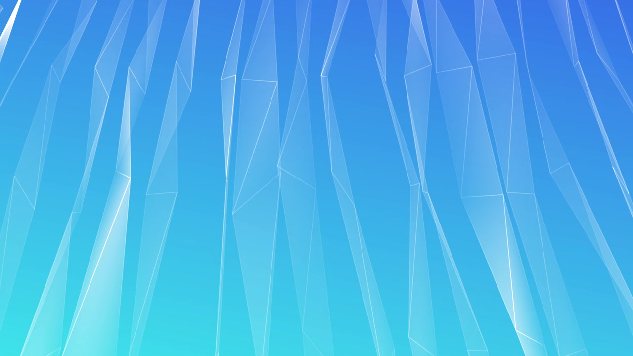 Sfondo geometrico astratto con linee bianche in movimento su gradiente blu