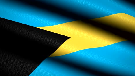 bahamas flag waving textile textured background. seamless loop animation. full screen. slow motion. 4k video