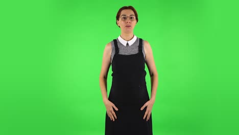 woman expressing discomfort or surprise