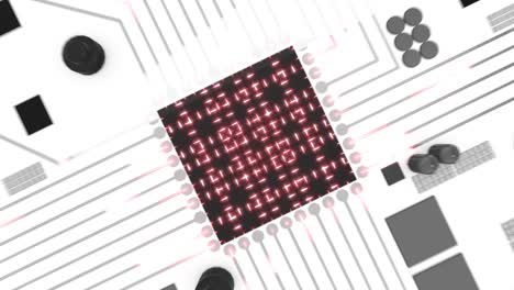 túnel de datos blanco concepto de marketing en internet bucle 4k
