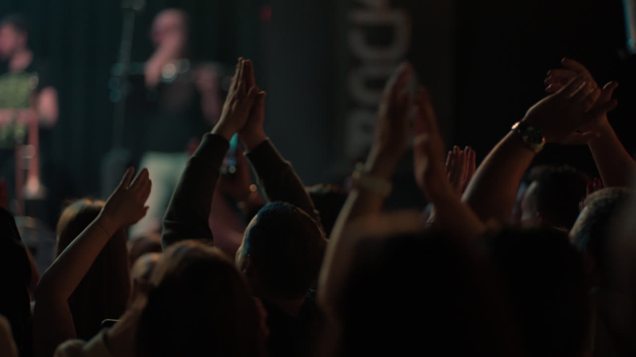 Crowd Applauding at Live Rock Music Concert