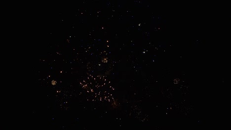 fireworks in slow motion on black background at night amazing and colorful graphic explosions