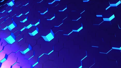 animación hexagonal abstracta patrón multicolor concepto suave de 4k