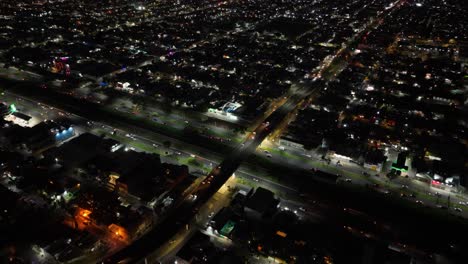 Drone-captured nighttime luminosity patterns in Ecatepec