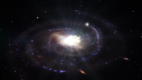 galaxy rotating spiral in the universe