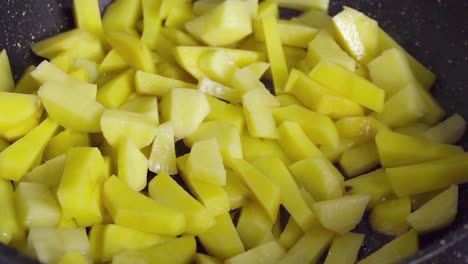 frying sliced potatoes