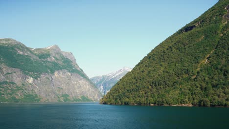 the beautiful landscape of the geiranger fjord in stranda muniipality, norway