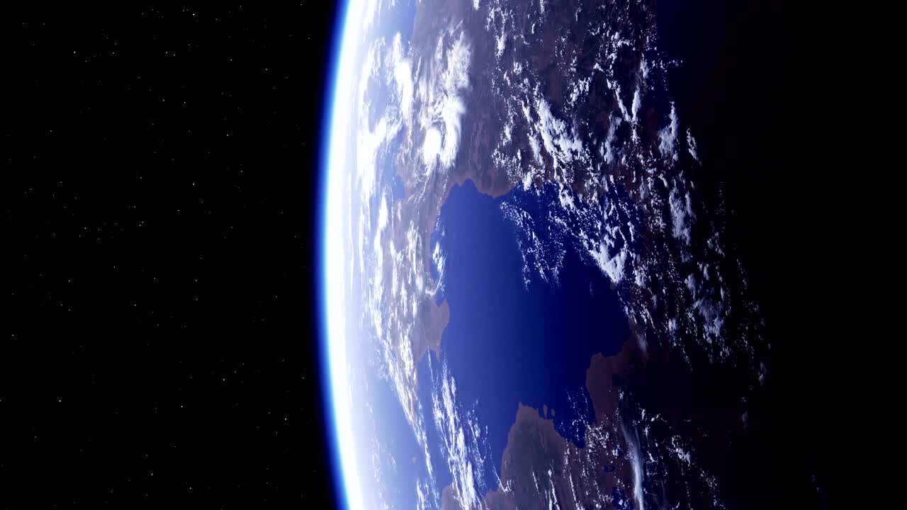 4K. Planet Earth. Amazing View From Space. UHD. 3840x2160. Seamless Looped.