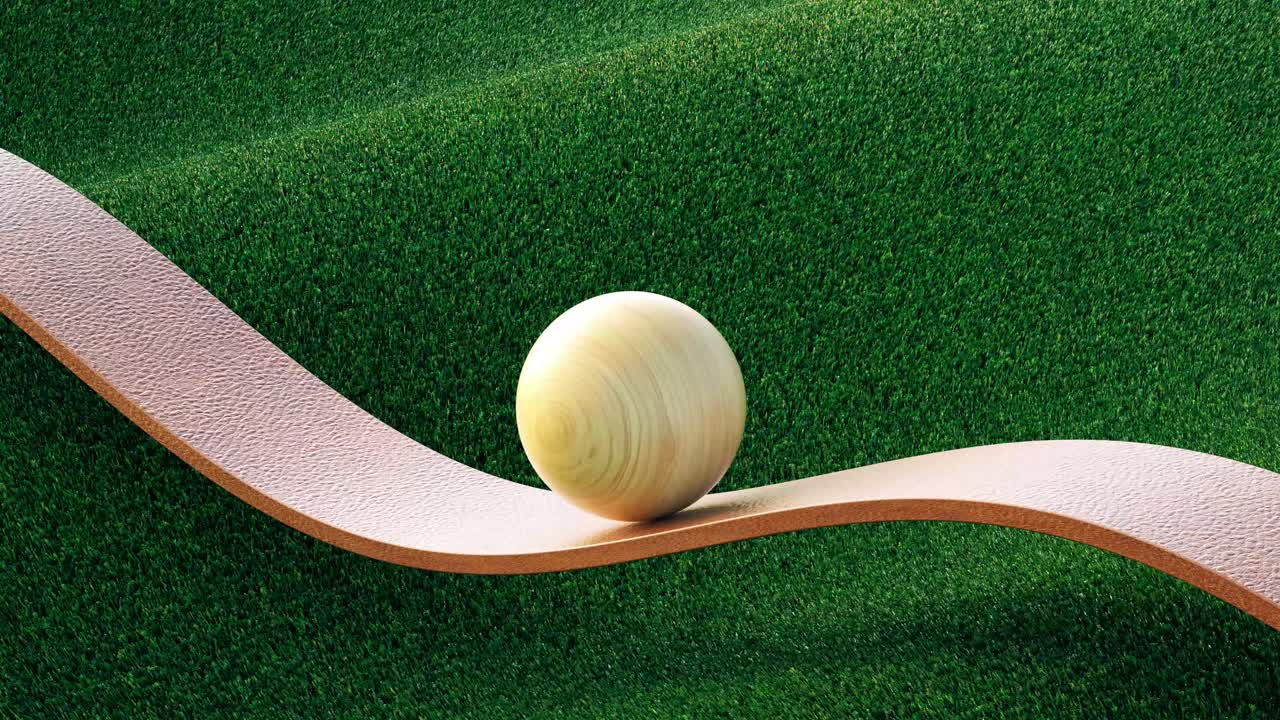 4K Video animation. Animated looped background of a ball moving and sliding.