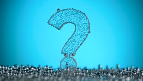 question mark underwater in bubbles of oxygen on blue background question mark underwater in bubbles of oxygen on blue background