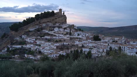 calm dusk scenery in montefrio, spain in andalusia