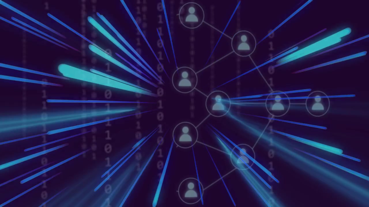 Vuoto centrale che pulsa dopo un impulso di segnale, con strisce al neon che si irradiano e nodi che si formano, mostrando il flusso di dati.