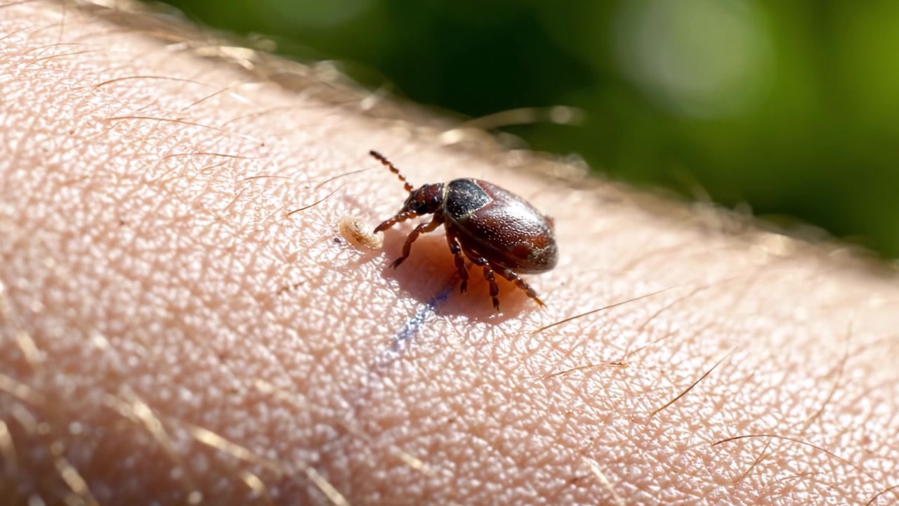Examen de cerca de una garrapata en la piel humana: perspectivas sobre el mundo natural y los posibles riesgos para la salud asociados con las picaduras de garrapata