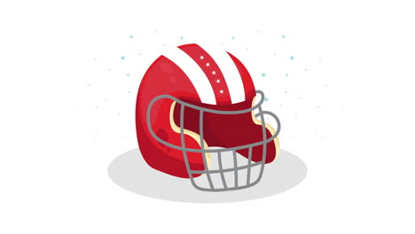 red and white football helmet illustration