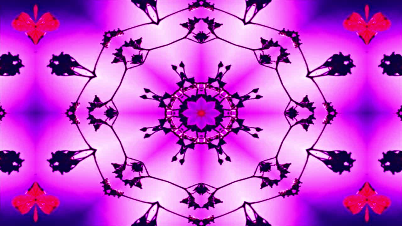 el fondo de movimiento del caleidoscopio abstracto, el fondo en bucle.