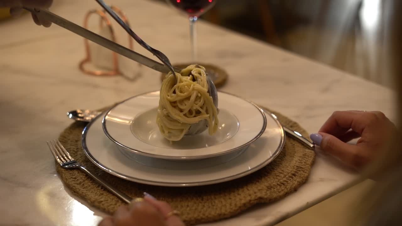 delicious food in fancy restaurant, close up shot