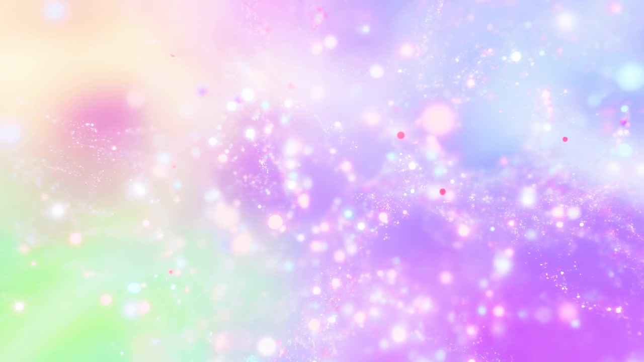 Pastel bokeh funklende lys, skinnende glimmer. Drømmende pastelstjernefelt fyldt med bløde glødende partikler