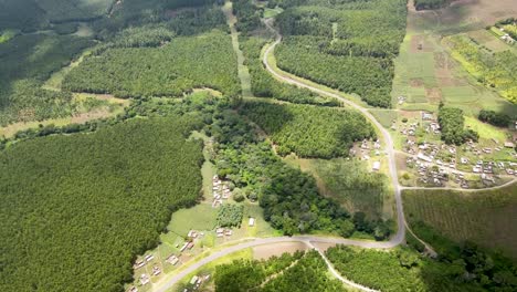 Ciudad-Scene-Drone-Vista-De-La-Aldea-Africana-En-África-Kilimanjaro-Kenia