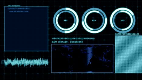 hud futurista con elemento de diseño de pantalla de datos de computadora.