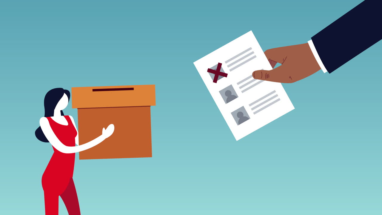 proceso de votación con boleta rechazada