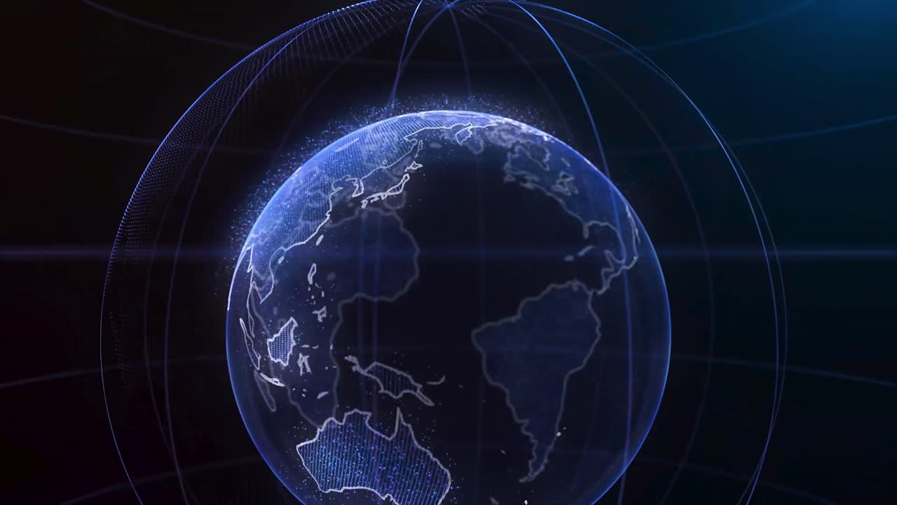 Digital Earth Globe with Network Connections