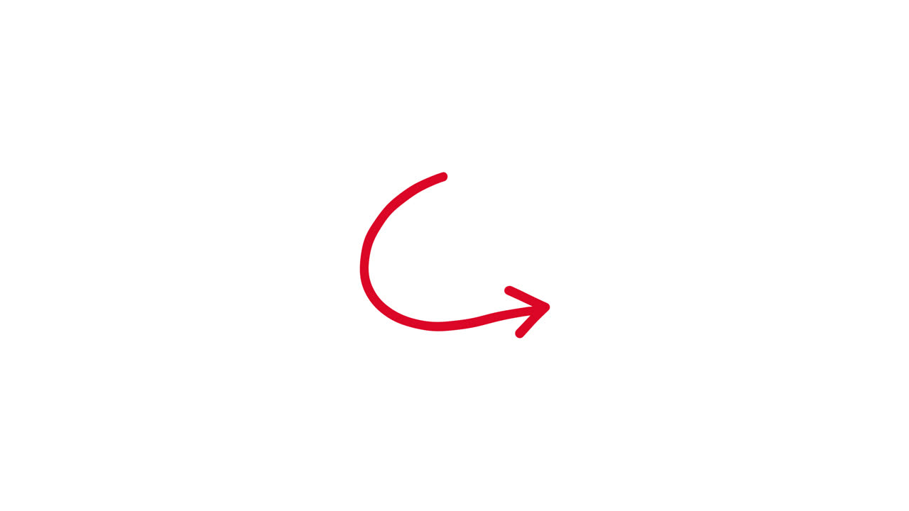 Animated Red Arrow Drawing in a Circular Motion