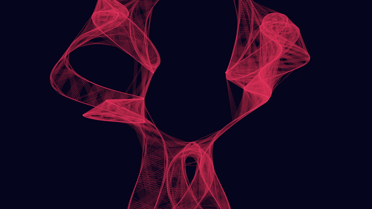 Abstract network grid on a black background