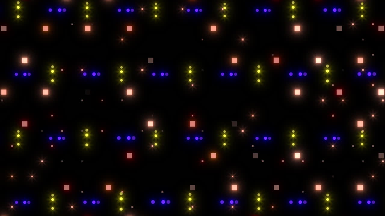 Satunnainen digitaalinen pistekuvio neon-LED-valolla