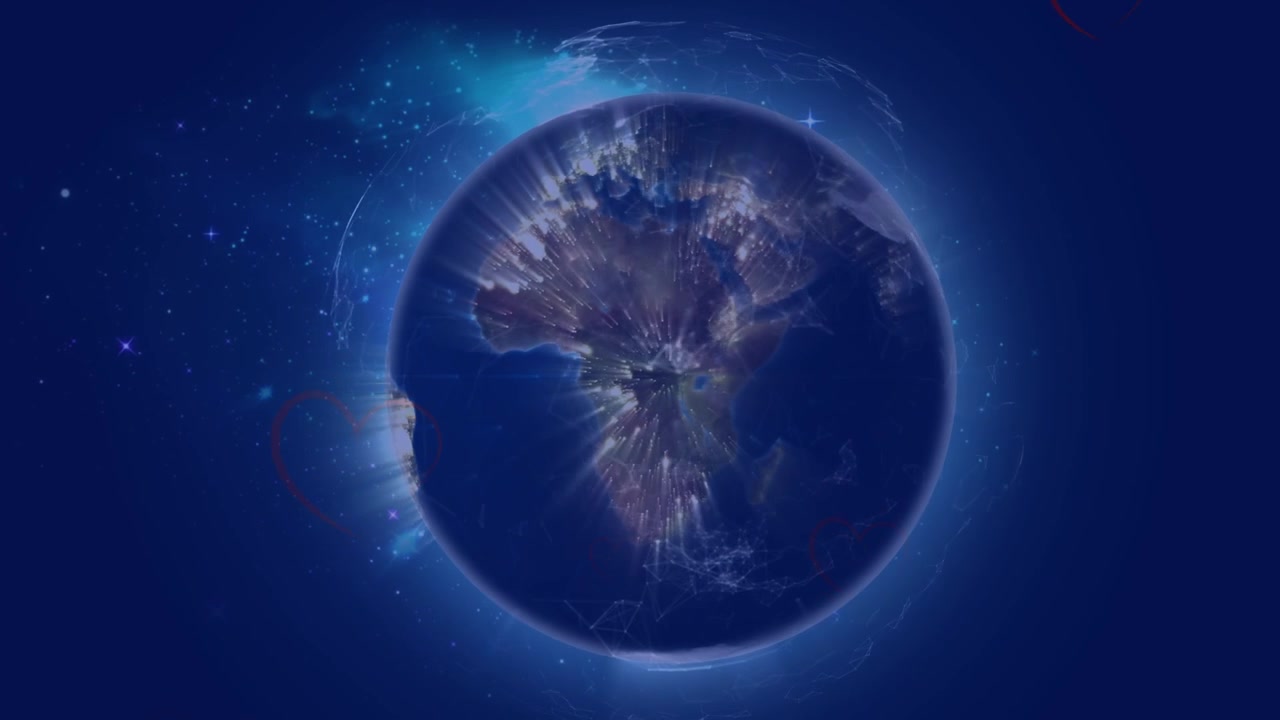 Animazione dell'elaborazione dati sul globo