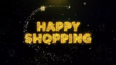happy shopping - fireworks celebration graphic