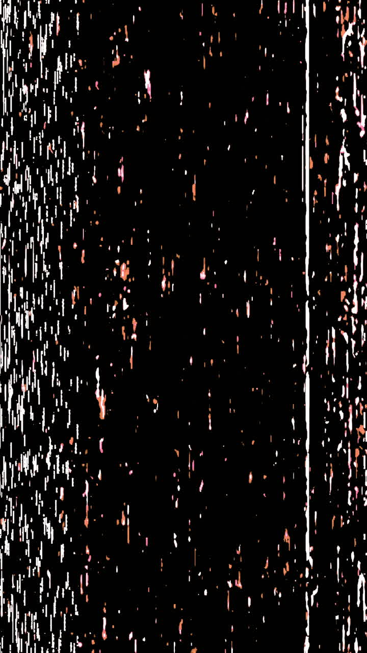 Digital Glitch Effect with Vertical Noise Lines on Black Background