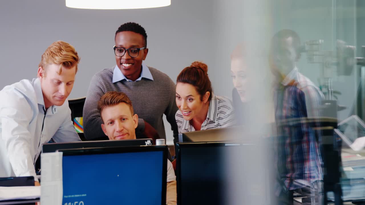 Executives working together at the desk