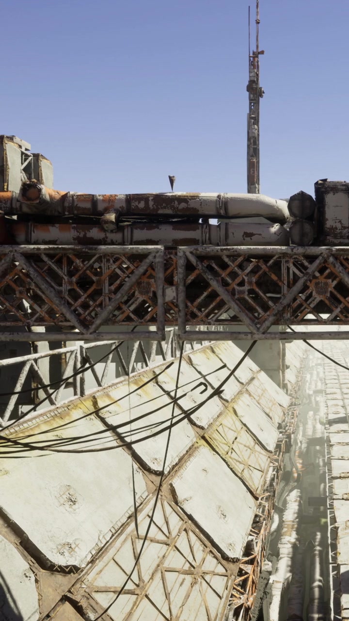 Industrial structure in a dusty area under clear blue sky during daytime