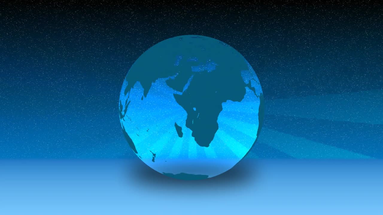 움직이는 파란색 지구
