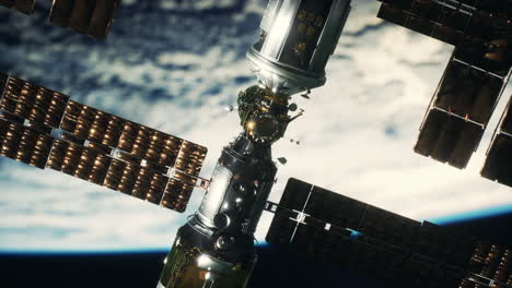 Estación-Espacial-Internacional-Sobre-Los-Elementos-Del-Planeta-Tierra-Proporcionados-Por-La-Nasa