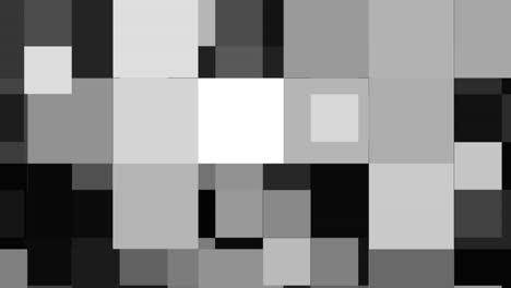 moving square blocks, animation of surface transformation from black background to white, abstract blocks background, thousands of blocks moving in a square, square shapes that cause eyestrain.