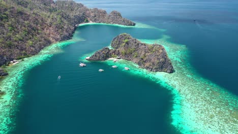 Drohne-Luftaufnahme-Der-Farbenfrohen-Landschaft-Der-Philippinen