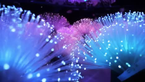 colorful and luminous light formations emerge from the ocean floor, surrounded by dark waters. the vibrant display adds a magical touch to the underwater landscape.