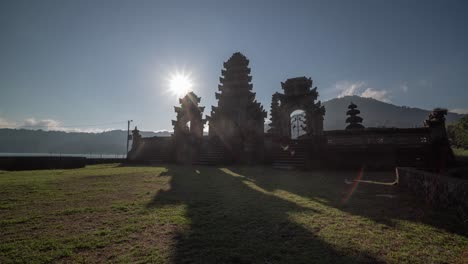 sunrise at a balinese temple